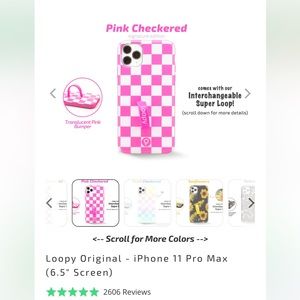 iPhone 11 Pro Max- Pink Checkered LoopyCase